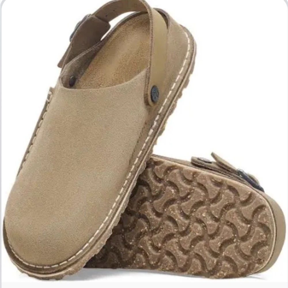 Birkenstock Tan Slippers with Cork Footbed - Size 7 (38)